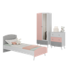 Quarto Infantil Completo com Colchão Incluso Doçura Multimóveis Mp4333 Branco/cinza/rosa - 1