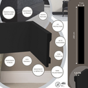 Ver imagem 2 de Kit 10 Barras Rodapé de Poliestireno 7 Cm Altura Preto Liso (13mm X 2 Metros)