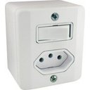 Ver imagem 1 de Conjunto 1 Tecla Paralelo 1 Tomada 10a Sobrepor Sistema X Radial Branco Completo