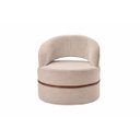 Ver imagem 3 de Poltrona Decorativa Moderna Arredondada Confortável Luxo Paris:Veludo Capuccino