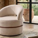 Ver imagem 2 de Poltrona Decorativa Moderna Arredondada Confortável Luxo Paris:Veludo Capuccino