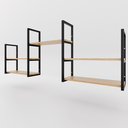 Ver imagem 6 de Prateleira Suspensa Flutuante Linda e Elegante Suportes em Metalon Tábua Mdf/mdp Móvel Industrial