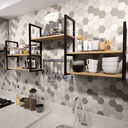 Ver imagem 5 de Prateleira Suspensa Flutuante Linda e Elegante Suportes em Metalon Tábua Mdf/mdp Móvel Industrial