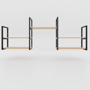 Ver imagem 4 de Prateleira Suspensa Flutuante Linda e Elegante Suportes em Metalon Tábua Mdf/mdp Móvel Industrial