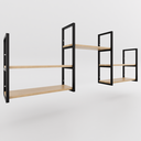 Ver imagem 1 de Prateleira Suspensa Flutuante Linda e Elegante Suportes em Metalon Tábua Mdf/mdp Móvel Industrial