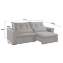 Ver imagem 2 de Sofá Retrátil e Reclinável Exclusive 210cm Braço 25cm Meu Sofá Online