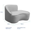 Ver imagem 5 de Kit Divã Recamier Orgânico Marrocos 160cm Lado Direito e 2 Poltronas Amore Linho