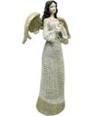 Ver imagem 3 de Estatueta Anjo Pombinha Branca Natal Enfeite em Resina 38cm