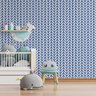Papel de Parede Chevron Azul Quarto Menino Rolo 3m - 1