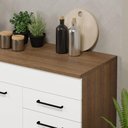 Ver imagem 7 de Balcão Gabinete de Pia Cozinha 150 cm 2 Gavetas 2 Portas (Com Tampo) Rustic/Branco Agata Madesa