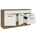 Ver imagem 5 de Balcão Gabinete de Pia Cozinha 150 cm 2 Gavetas 2 Portas (Com Tampo) Rustic/Branco Agata Madesa