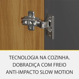 Cozinha Modulada Burguesa Gourmet 06 Peças Ripado em Mdf Nesher - 8