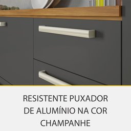 Cozinha Modulada Burguesa Gourmet 06 Peças Ripado em Mdf Nesher - 6