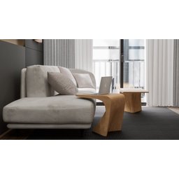 Mesa de Cabeceira Ripado Bellator Design ou Lateral de Sofá Ripado - 3