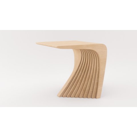 Mesa de Cabeceira Ripado Bellator Design ou Lateral de Sofá Ripado