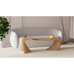 Mesa de Cabeceira Ripado Bellator Design ou Lateral de Sofá Ripado - 4