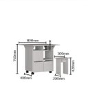 Ver imagem 3 de Mesa de Jantar 4 Lugares Quadrado Tampo Dobrável MDP Marrom/Montana