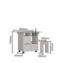Ver imagem 5 de Mesa de Jantar 4 Lugares Quadrado Tampo Dobrável MDP Mel