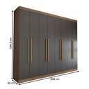 Ver imagem 4 de Guarda-roupa Casal Ela e Ele 8 Portas 8 Prateleiras - Panorama Móveis