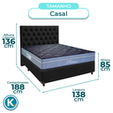 Ver imagem 3 de Kit Cabeceira + Cama Box + Colchão Casal Molas Ensacadas Petrus Paropas