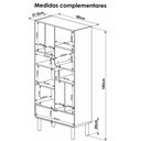 Ver imagem 5 de Estante Livreiro 180x90 Cm Escrivaninha 100 Cm Pes Madeira Maciça Hanover Artesano