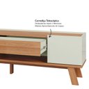 Ver imagem 4 de Rack para Tv até 60 Polegadas 1 Gaveta 3 Portas Lisboa Off White/freijó - Dalla Costa