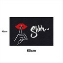 Ver imagem 1 de Tapete Capacho SHHH SILENCIO 60x40 Decor Casa Entrada Apto