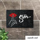 Ver imagem 4 de Tapete Capacho SHHH SILENCIO 60x40 Decor Casa Entrada Apto