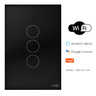 Interruptor Touch WIFI 3 PAD - 4x2 PRETO - 2