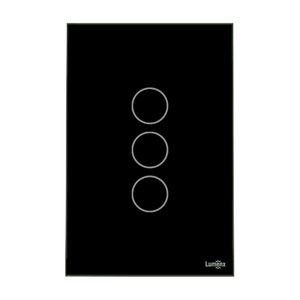 Interruptor Touch WIFI 3 PAD - 4x2 PRETO