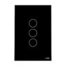 Interruptor Touch WIFI 3 PAD - 4x2 PRETO - 1