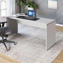 Ver imagem 1 de Escrivaninha Escritório 140cm X 70cm Pés Painel F5 Office Cor:cinza