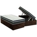 Ver imagem 1 de Cama Box Baú Solteiro: Colchão Molas Orthoflex Bonnel Venezia + Base CRC Suede Brown(88x188)