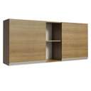 Ver imagem 1 de Armário Aéreo 150 Cm 2 Portas E 2 Nichos RusticRustic