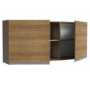 Ver imagem 7 de Armário Aéreo 150 Cm 2 Portas E 2 Nichos RusticRustic