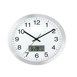 Relógio Parede Completo Termômetro Digital Calendário Despertador Escritório Sala Consultório Medido - 1