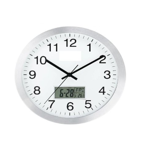 Relógio Parede Completo Termômetro Digital Calendário Despertador Escritório Sala Consultório Medido