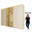 Ver imagem 5 de Guarda-Roupa Casal 6 Portas 2 Portas Reflecta com LED com Pés 100% MDF Lumina Off White