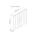 Ver imagem 3 de Guarda-Roupa Casal 6 Portas 2 Portas Reflecta com LED com Pés 100% MDF Lumina Off White