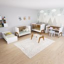 Ver mais imagens de Berço Guti Retrô - Moveis Peroba Amendoa/branco