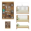 Ver imagem 5 de Quarto de Bebê Completo com Berço Americano 3 em 1 Encanto Multimóveis Mp4585 Madeirado