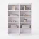 Ver imagem 2 de Kit 2 Estantes Multiuso para Livros 60x182,3x30 c/ 4 Prateleiras - Branca Espresso Moveis