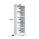 Ver imagem 3 de Kit 2 Estantes Multiuso para Livros 60x182,3x30 c/ 4 Prateleiras - Branca Espresso Moveis