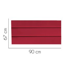 Painel Estofada Argentina 90cm Solteiro Para Cama Box Quarto Suede Vermelho - Gat Magazine - 2