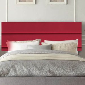 Painel Estofada Argentina 90cm Solteiro Para Cama Box Quarto Suede Vermelho - Gat Magazine