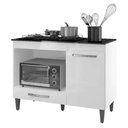 Ver imagem 2 de Balcão Armário Para Forno e Cooktop Carla Branco - AJL Móveis