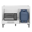 Ver imagem 3 de Balcão Armário Para Forno e Cooktop Carla Branco - AJL Móveis