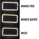 Ver imagem 3 de Espelho de Carro 3 Cores Maquiagem Automovel Led Usb sem Fio Quebra Sol Veiculo Branco Quente e Frio