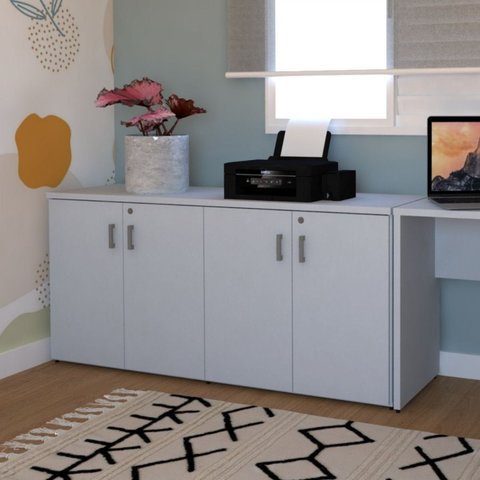 Armário Duplo Baixo para Escritório 4 Portas Corp 25 Bramov