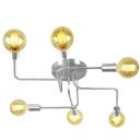 Ver imagem 3 de Lustre Sputnik Aranha 6 Braços Escovado Quarto Sala Cozinha